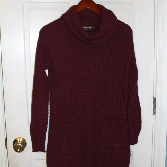 Toad & Co. Maroon Cowl Neck Sweater Dress - Women's Size Small - Picture 1 of 8
